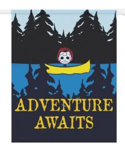 Adventure Awaits Funny Halloween Yard Flag